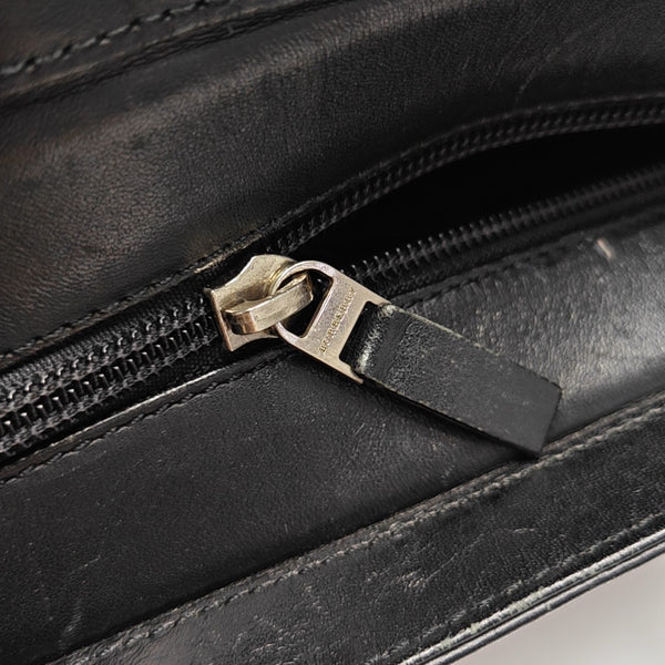 Calfskin Top Handle Bag Black