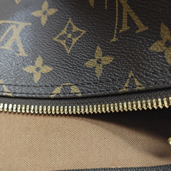 KEEPALL 50 Monogram Coated Canvas Brown