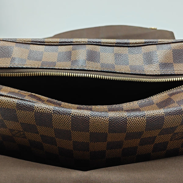 NAVIGLIO MM Damier Ebene Coated Canvas Brown