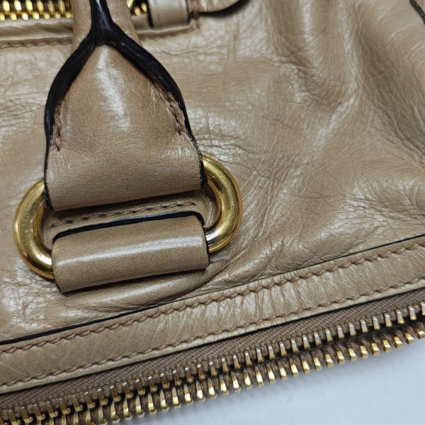 Shoulder Strap Calfskin Beige
