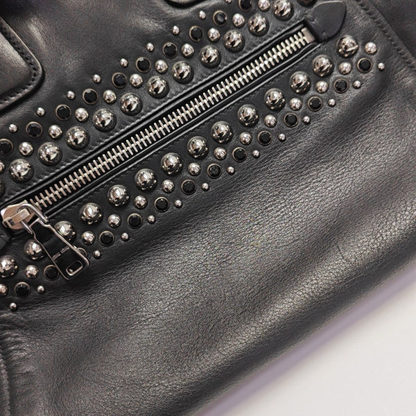 Calfskin Top Handle Bag Black