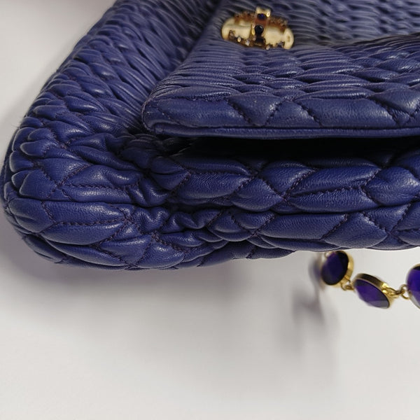 Crystal Quilted Lambskin Purple