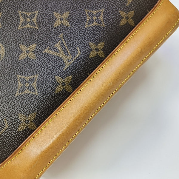 ALMA BB Monogram Coated Canvas Brown