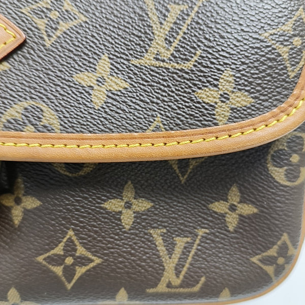 SOLOGNE PM Monogram Coated Canvas Brown