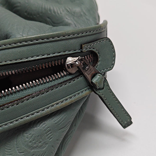 Lambskin Top Handle Bag Blue