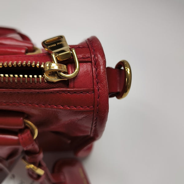 Calfskin Shoulder Bag Red