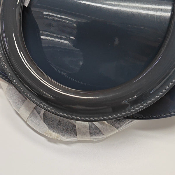 Lady Dior Medium Cannage Patent Leather Blue