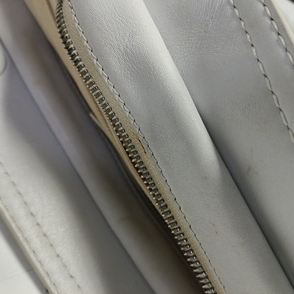 Quilted Calfskin Tote Bag White