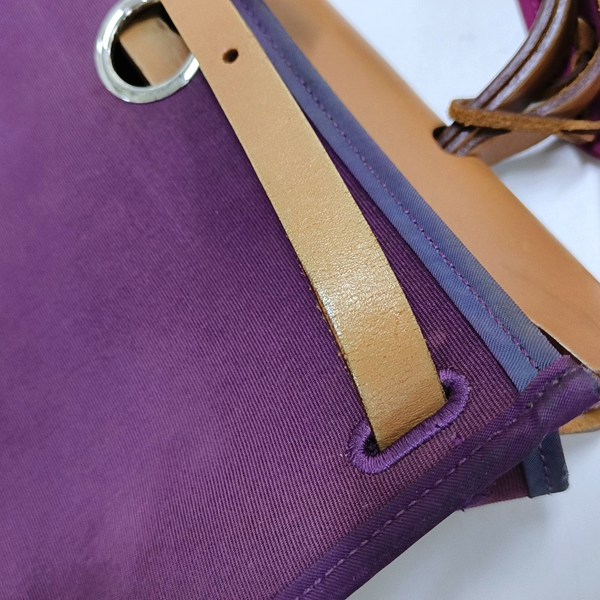 Authenticated pre-owned Herbag 31 Canvas Purple - Shoulder Bag at Looply