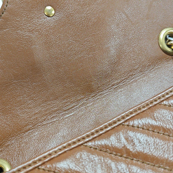 GG Marmont Medium Quilted Calfskin Brown