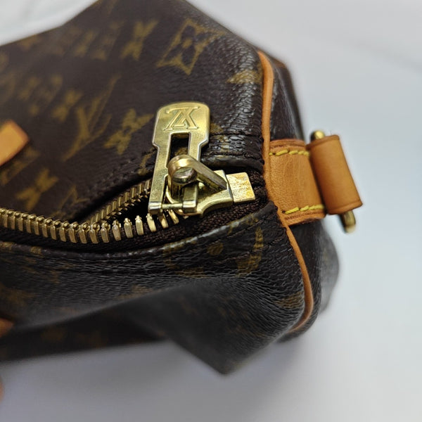 SPEEDY 35 Monogram Coated Canvas Brown