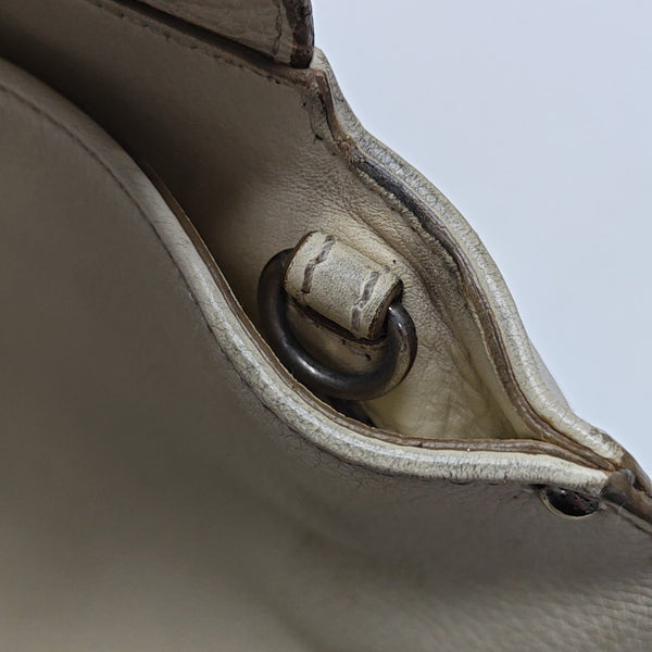 Calfskin Shoulder Bag White
