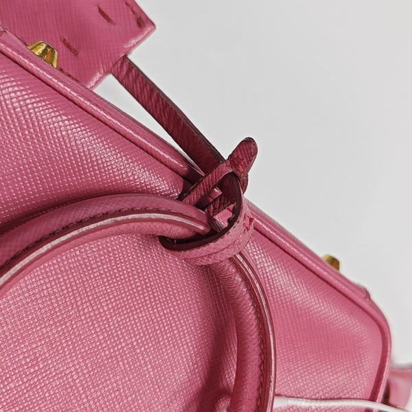 Saffiano Calfskin Shoulder Bag Pink