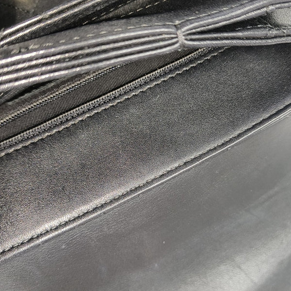 Quilted Calfskin Shoulder Bag Black