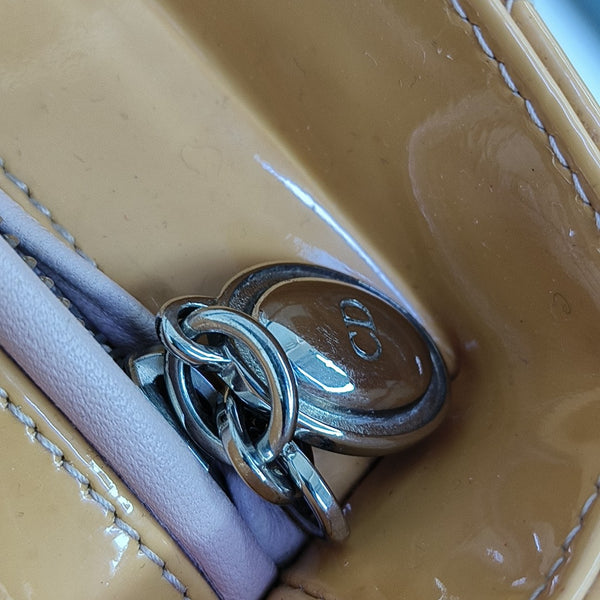 Lady Dior Large Cannage Patent Lambskin Yellow
