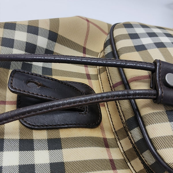 Coated Canvas Backpack Beige