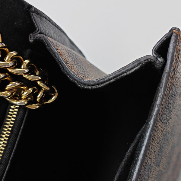 WIGHT Damier Ebene Coated Canvas Brown