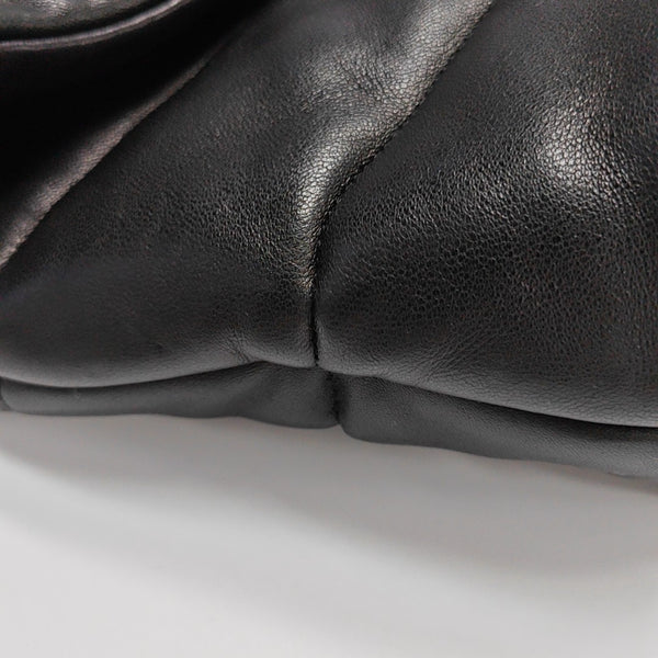 LOULOU Medium Quilted Lambskin Black