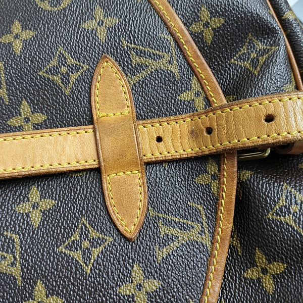 SAUMUR Monogram Coated Canvas Brown