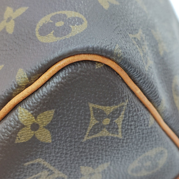 KEEPALL 50 Monogram Coated Canvas Brown