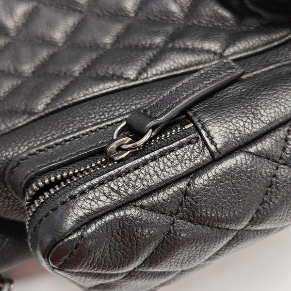 Quilted Grained Calfskin Black