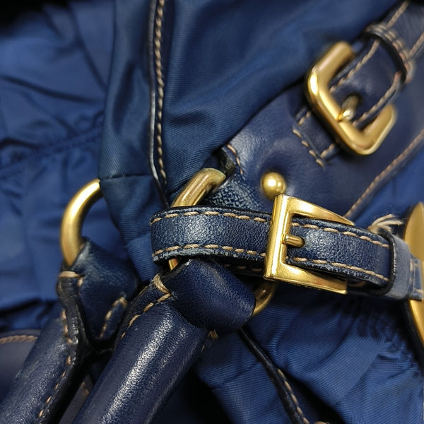 Gaufre Quilted Nylon Blue