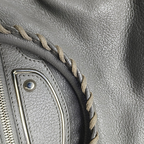 Classic Metallic Edge City Medium Lambskin Gray