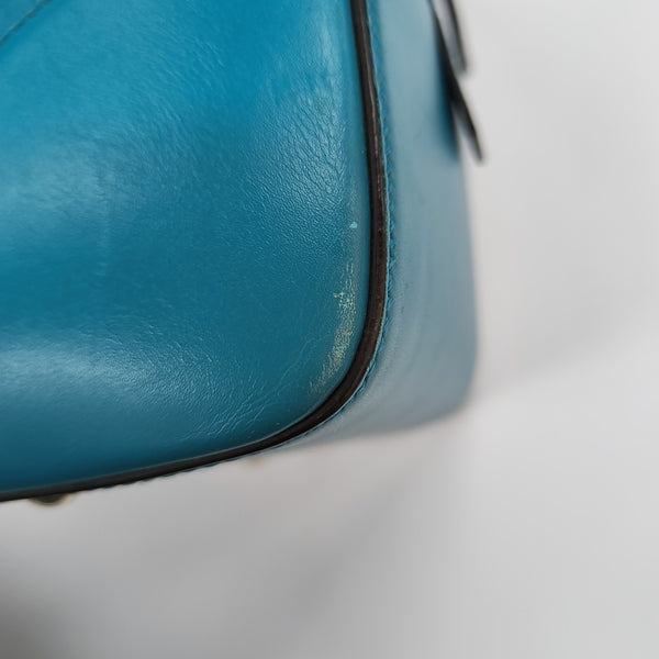 Quilted Calfskin Shoulder Bag Blue