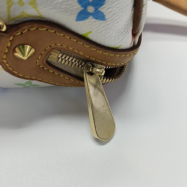 COURTNEY MM Monogram Coated Canvas White