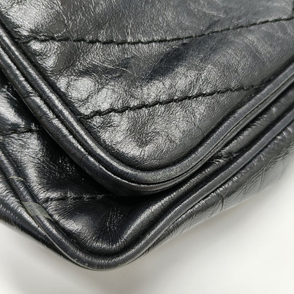 NIKI Small Chevron Calfskin Black