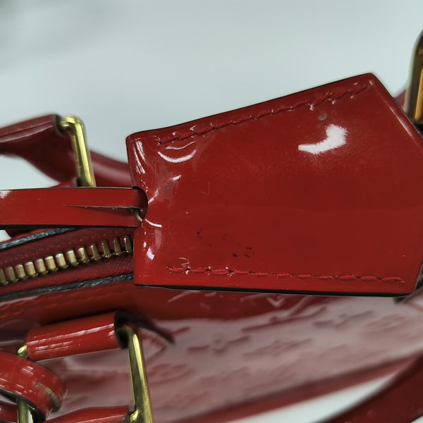 ALMA BB Monogram Patent Leather Red