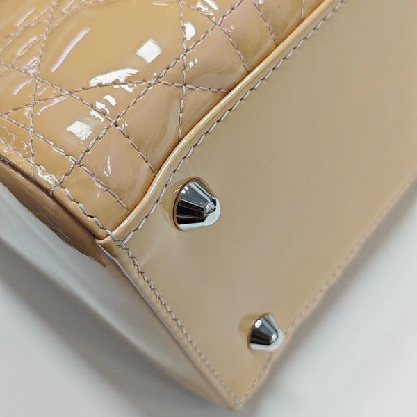 Lady Dior Large Cannage Patent Leather Pink