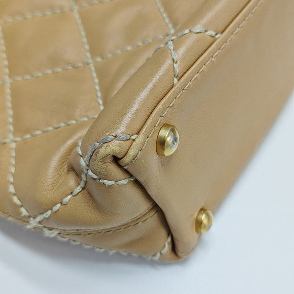 SURPIQUE Quilted Calfskin Beige