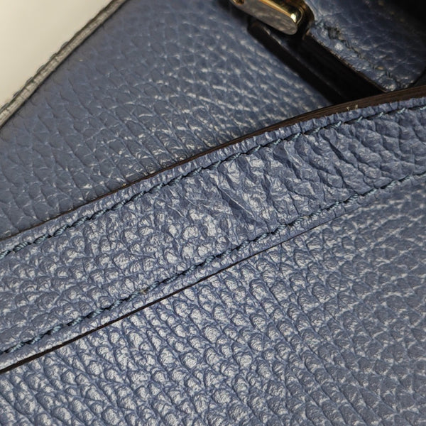 Calfskin Shoulder Bag Blue