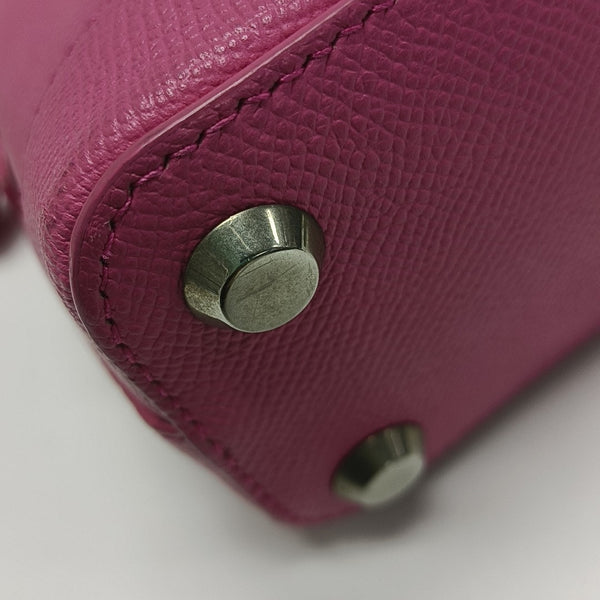 Top Handle Calfskin Red