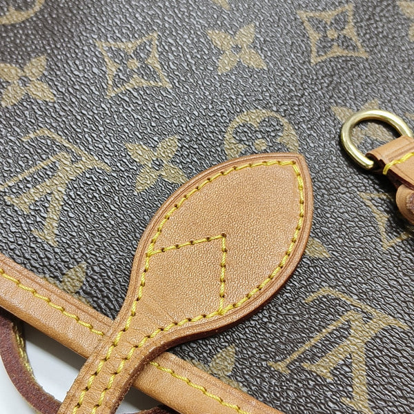 NEVERFULL MM Monogram Coated Canvas Brown