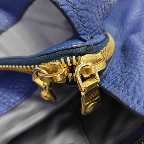 Calfskin Shoulder Bag Blue
