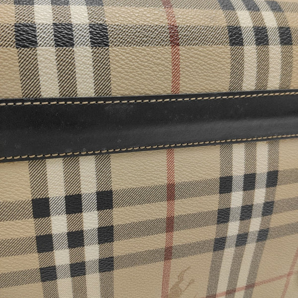 Coated Canvas Shoulder Bag Beige