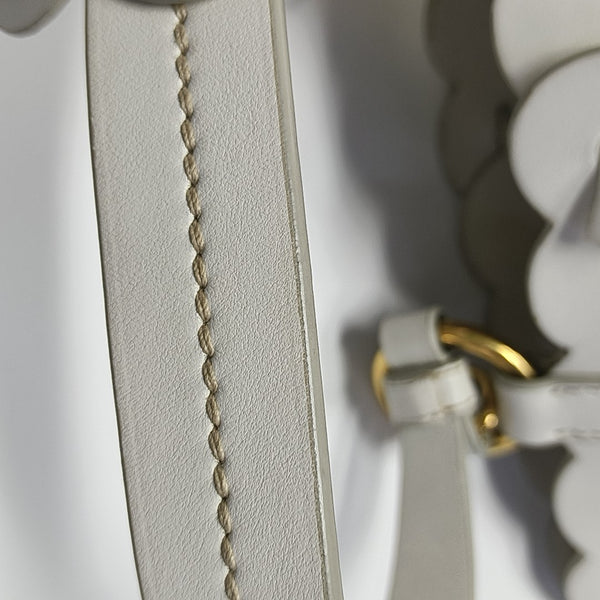 Leather Shoulder Bag White