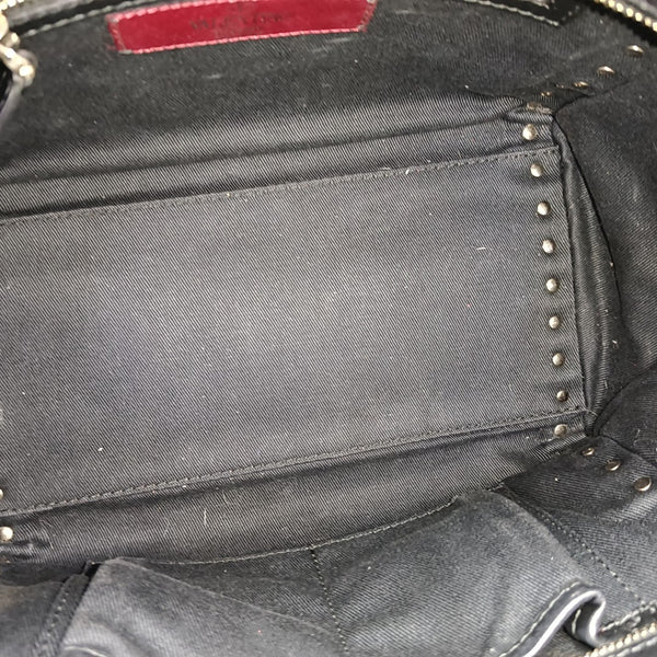Rockstud Small Calfskin Black
