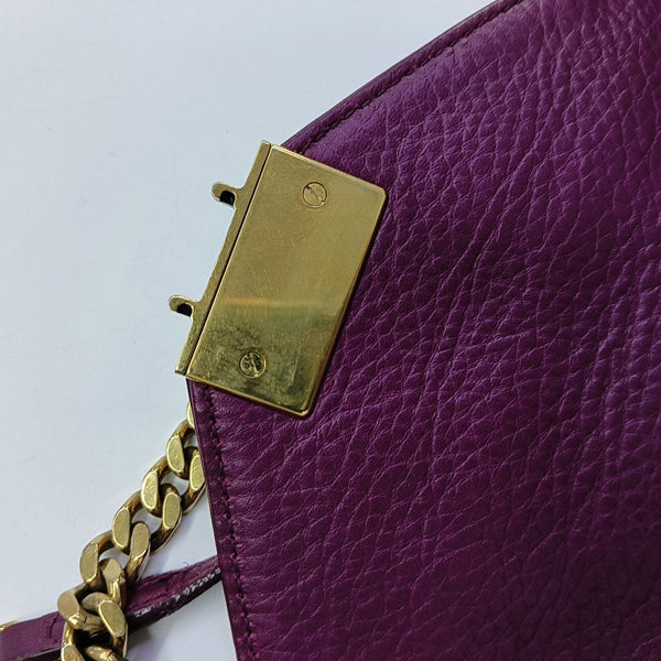 Calfskin Shoulder Bag Purple