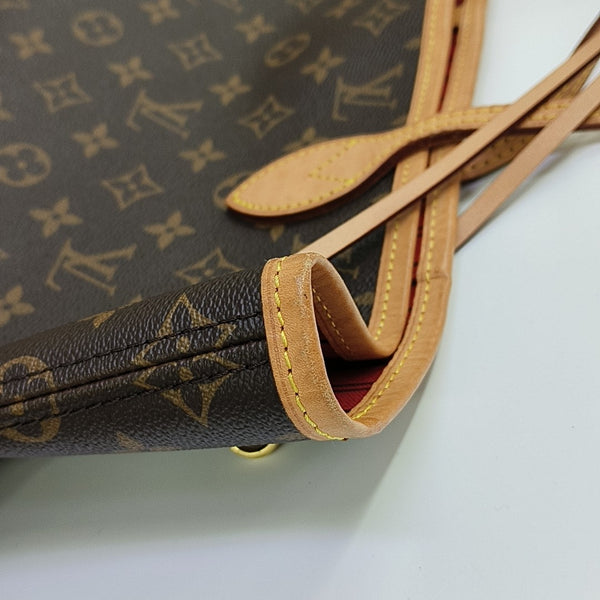 NEVERFULL MM Monogram Coated Canvas Brown