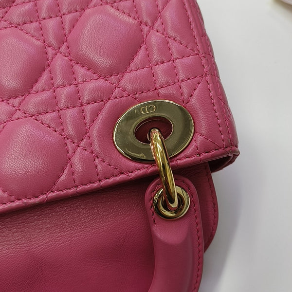 Lady Dior Mini Cannage Lambskin Red