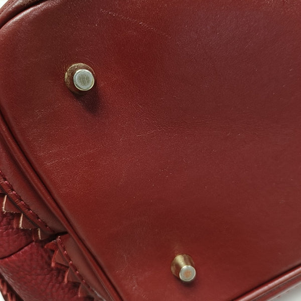 Leather Shoulder Bag Red