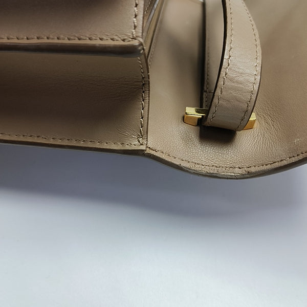 TB Small Calfskin Beige