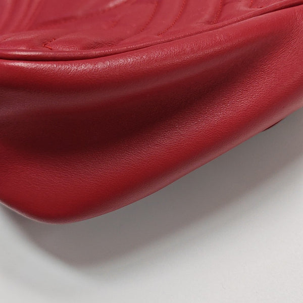 GG Marmont Medium Quilted Calfskin Red