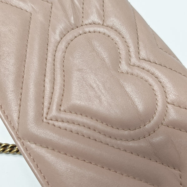 GG Marmont Super Mini Quilted Calfskin Pink