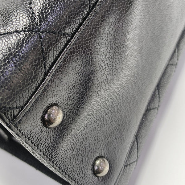 Quilted Calfskin Tote Bag Black