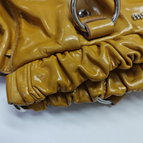 Calfskin Top Handle Bag Yellow