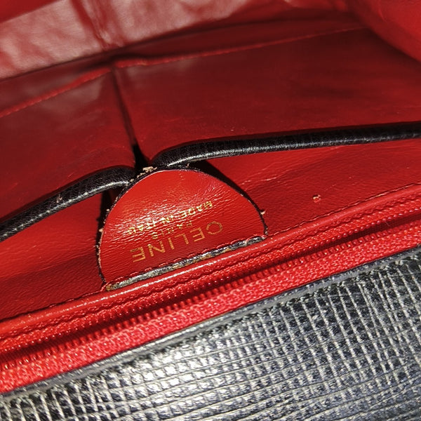 Calfskin Top Handle Bag Black